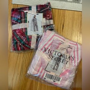 2 Victoria’s Secret Flannel Long PJ Sets